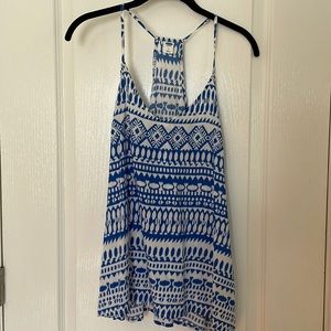 Old navy blue and white tribal tank top